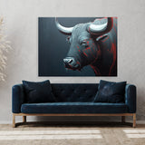 Bull Monochrome 25 Wall Art