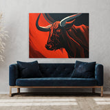 Bull Monochrome 26 Wall Art