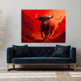 Bull Powerful Red 18 Wall Art