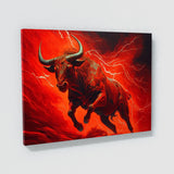 Bull Powerful Red 19 Wall Art
