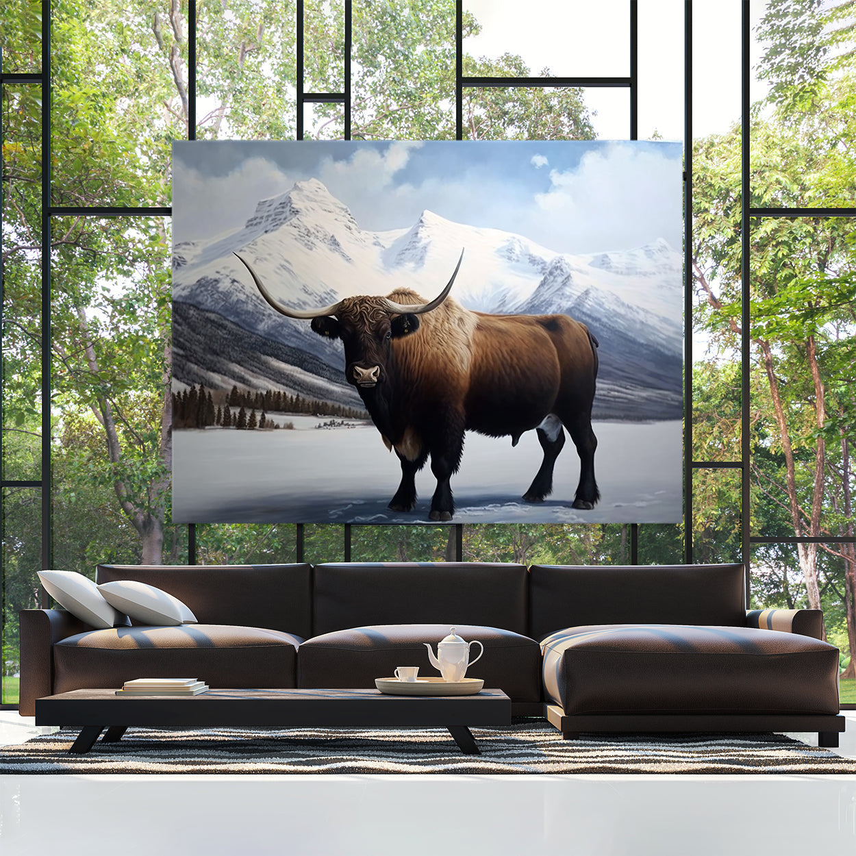 Bull Realistic Detailed 36 Wall Art