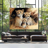 Cheetah Cute Family 8 Wall Art