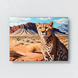 Cheetah In Dry Landscape 1 Wall Art