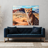 Cheetah In Dry Landscape 1 Wall Art