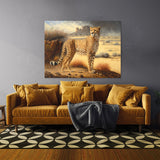 Cheetah Realistic Landscape 6 Wall Art