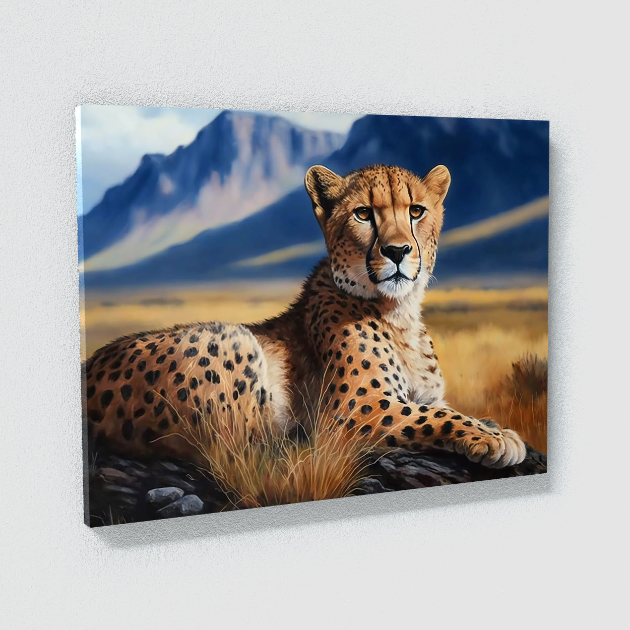 Cheetah Realistic Landscape 7 Wall Art