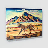 Cheetah Running Landscape 15 Wall Art