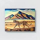 Cheetah Running Landscape 15 Wall Art