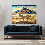Cheetah Running Landscape 15 Wall Art