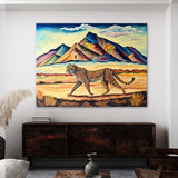 Cheetah Running Landscape 15 Wall Art