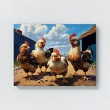 Chicken Farmyard Scene 9 Wall Art