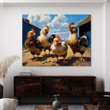 Chicken Farmyard Scene 9 Wall Art