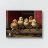 Chicken Realistic Hens In Barn 13 Wall Art