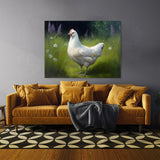 Chicken Realistic White 2 Wall Art