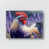 Chicken Vibrant Rooster Lavender 28 Wall Art