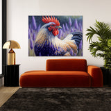 Chicken Vibrant Rooster Lavender 28 Wall Art