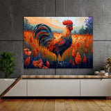 Chicken Vibrant Rooster Scene 24 Wall Art