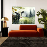 Cow Cute Detailed Watercolor 12 Wall Art