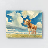 Cow Cute Sky Scene 9 Wall Art