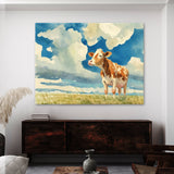 Cow Cute Sky Scene 9 Wall Art