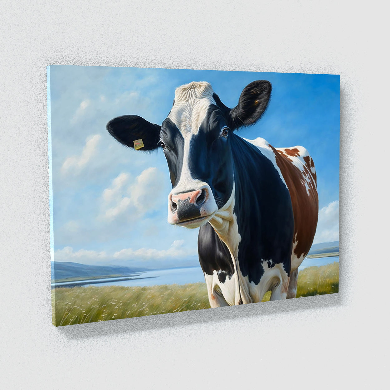 Cow Realistic Landscape 2 Wall Art
