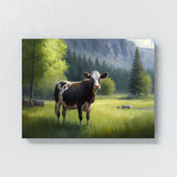 Cow Realistic Meadow 4 Wall Art