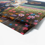 Cow Vibrant Meadow Flowers 6 Wall Art