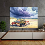 Crab Seashell Beach Sky 7 Wall Art