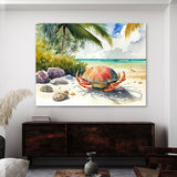 Crab Vibrant Seashell Beach 11 Wall Art