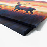 Deer Abstract Sunset 31 Wall Art