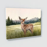 Deer Cute Fawn Meadow 16 Wall Art
