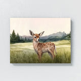 Deer Cute Fawn Meadow 16 Wall Art