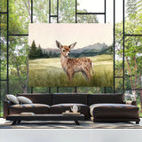 Deer Cute Fawn Meadow 16 Wall Art