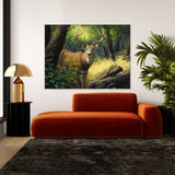 Deer Realistic Buck Forest Trees 19 Wall Art
