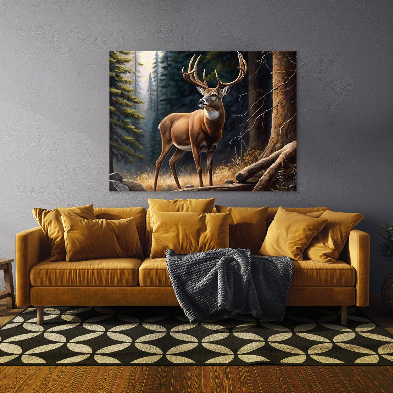 Deer Realistic Forest Buck 3 Wall Art