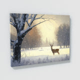Deer Snow Landscape 15 Wall Art