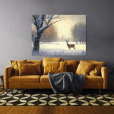 Deer Snow Landscape 15 Wall Art
