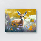 Deer Vibrant Fawn Meadow 26 Wall Art