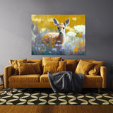 Deer Vibrant Fawn Meadow 26 Wall Art