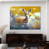 Deer Vibrant Fawn Meadow 26 Wall Art