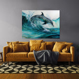 Dolphin Beautiful Scene 14 Wall Art