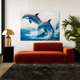 Dolphin Bright Water Scene 2 Wall Art