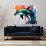 Dolphin Contemporary Abstract 12 Wall Art