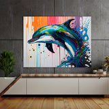Dolphin Contemporary Abstract 12 Wall Art