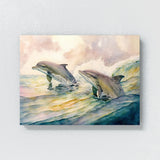 Dolphin Dreamy Ocean Rainbow 5 Wall Art