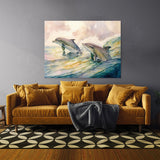Dolphin Dreamy Ocean Rainbow 5 Wall Art