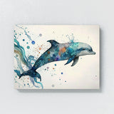 Dolphin Fun Cartoon 36 Wall Art