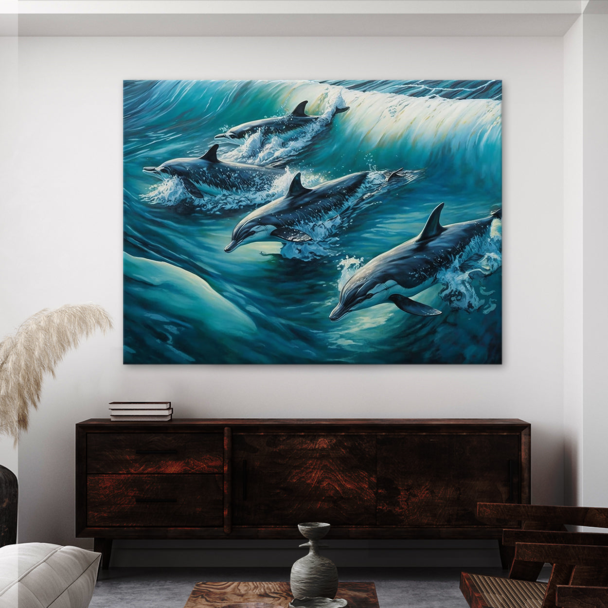 Dolphin Realistic Pod 20 Wall Art