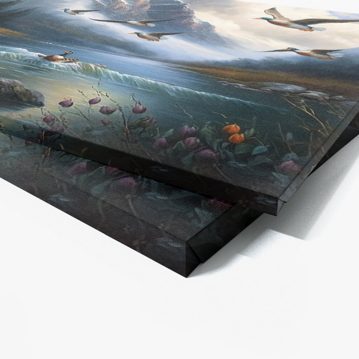 Duck Realistic Flying River 6 Wall Art