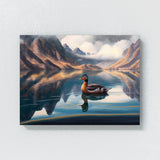 Duck Realistic Lake 17 Wall Art